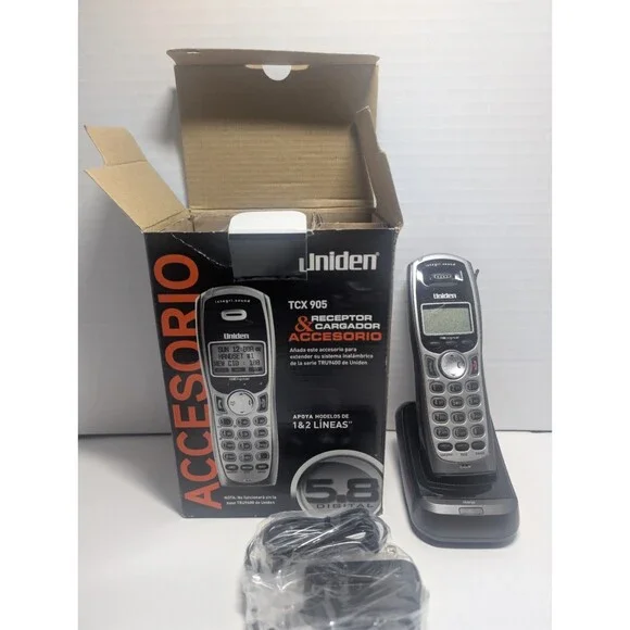 Uniden TCX905 5.8GHz Cordless Accessory Handset & Charging Cradle - Picture 4 of 12